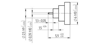 Переход герметичный микрополосковый СРГ-50-1042В-03 (Сочленение типа ловитель) (чертеж)